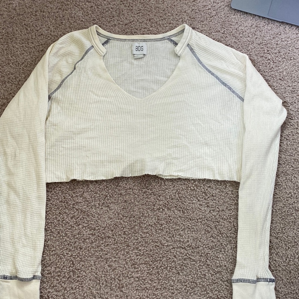 Urban outfitters cropped scoop neck long sleeve